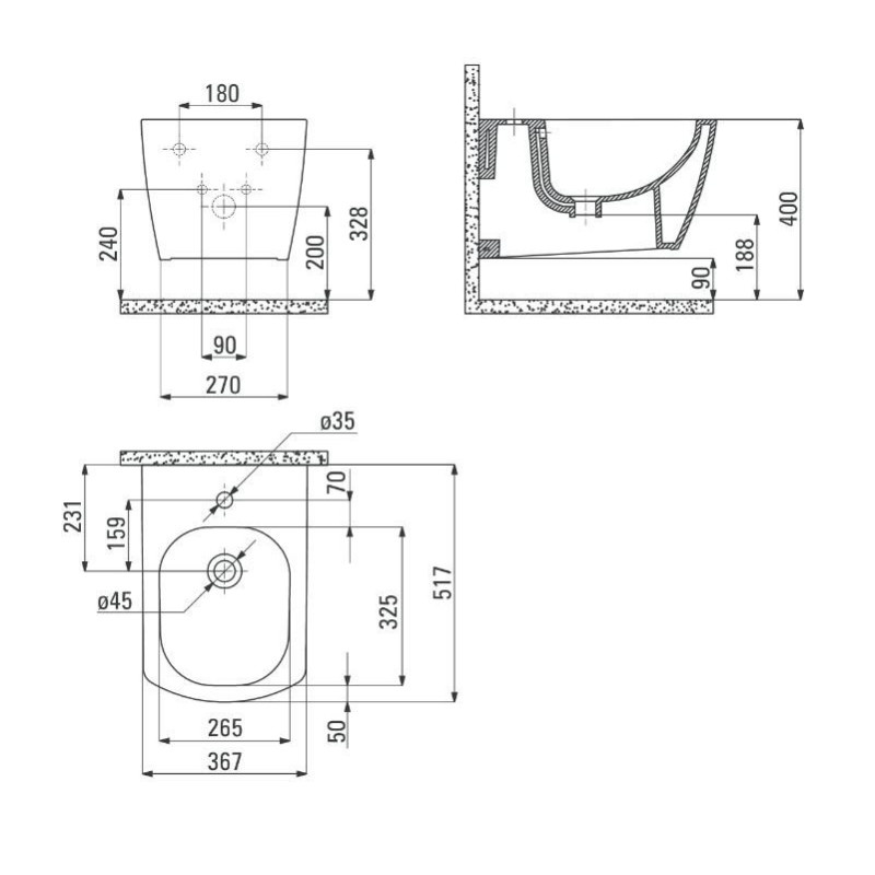 Bidet Anemon Zero Biały - Nowoczesna Czystość i Komfort w Twojej Łazience!