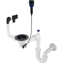 Niezawodny Syfon Space Saver do Zlewozmywaków Granitowych 1-komorowych - Czarny ZXY_N972