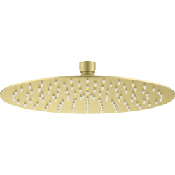 Złota Głowica Prysznicowa - Elegancka Stalowa Okrągła 250mm Anti-calc, Redukcja Kamienia