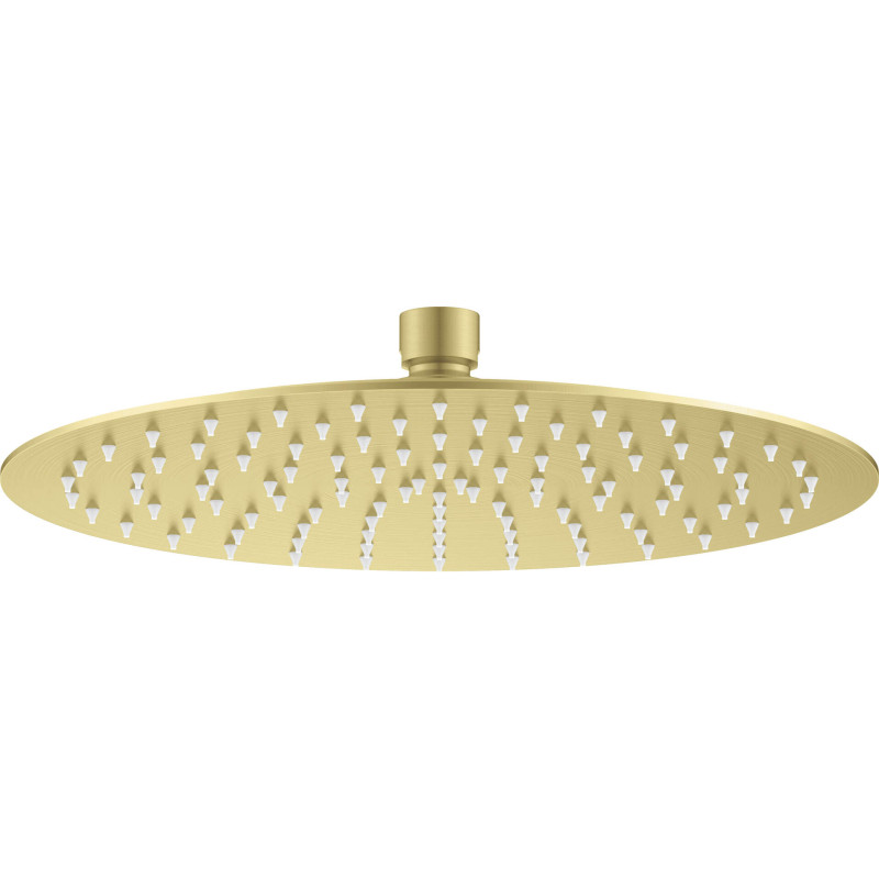 Złota Głowica Prysznicowa - Elegancka Stalowa Okrągła 250mm Anti-calc, Redukcja Kamienia