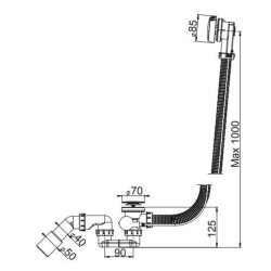 Wanna Perfekt: Automatyczny Syfon z Kodem A316M50 - Komfort i Funkcjonalność w Twojej Łazience