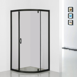 Elegancka Kabina Prysznicowa STYLIO 80x80x190 Czarna/Przezroczysta - Nowoczesny Design