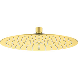 Złota Okrągła Głowica Prysznicowa 250 mm - Luksusowy Detal z Stali Nierdzewnej
