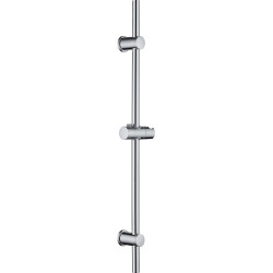 Elegancki Chromowany Drążek Prysznicowy - Regulowana Długość, Okrągły Design, Stal Nierdzewna