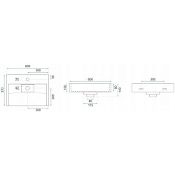 Elegancka Umywalka z Konglomeratu GOYA 60 BLACK - Nowoczesny Styl dla Twojej Łazienki
