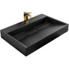 Czarna elegancja - Umywalka konglomeratowa GOYA 70 dla stylowej łazienki