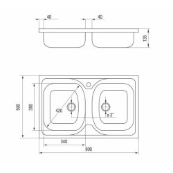 Zlewozmywak Tango Duo z 2 Komorami – Elegancja i Funkcjonalność bez Ociekacza