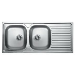 Kuchinox Orion zlewozmywak stalowy wpuszczany gładki 500x116 2-komorowy