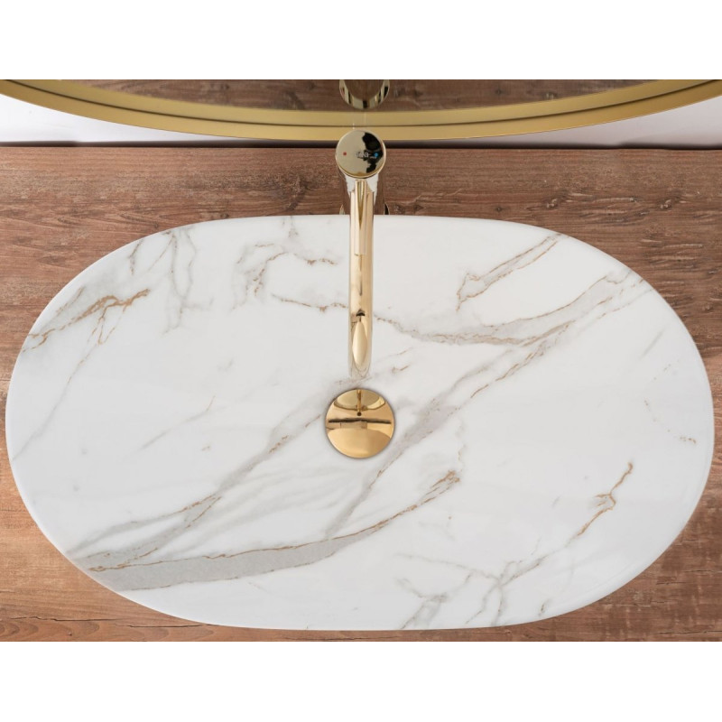 Elegancka Umywalka AIAx ROYAL SHINY - Nowoczesny Styl Nablatowy