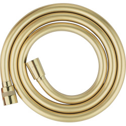 Luksusowy Wąż Prysznicowy 150cm - Złoto Szczotkowane PVC & Mosiądz, Anti-Twist, 1/2" Końcówki