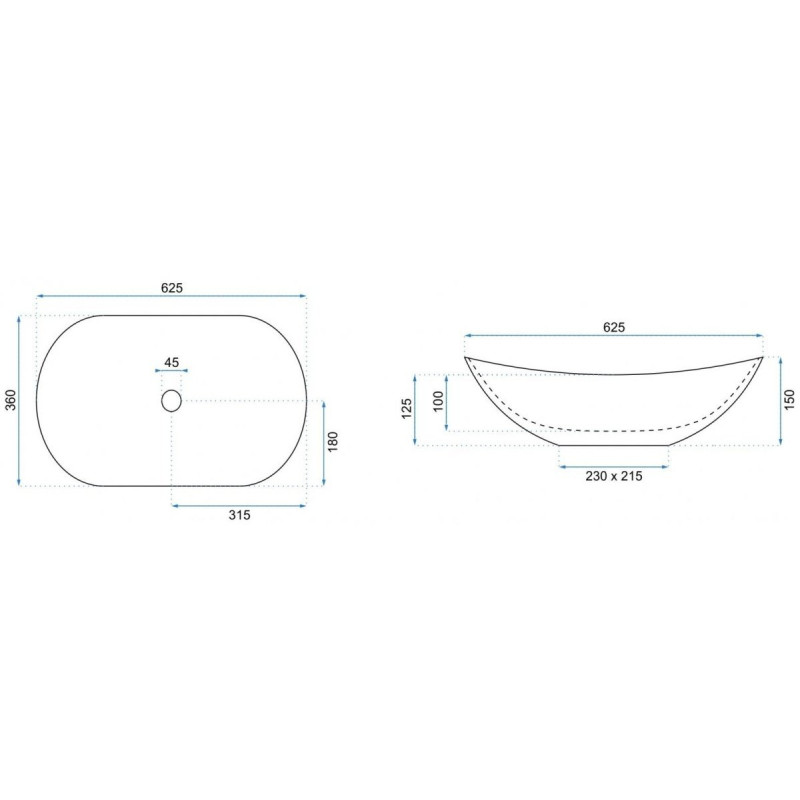 Elegancka Umywalka AIAx ROYAL SHINY - Nowoczesny Styl Nablatowy