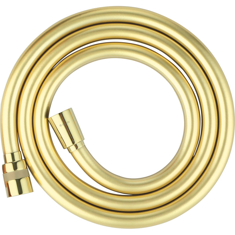 Elegancki Złoty Wąż Prysznicowy 150 cm - PVC, Anti-Twist, 6L/min, Mosiężne Końcówki