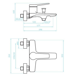 Ścienna Bateria ALANIS - Elegancja w Bieli i Różowym Złocie, Kod BQI_610D