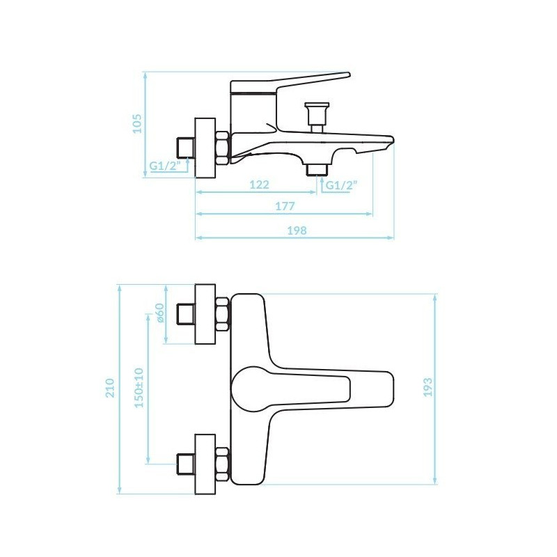Ekskluzywna Bateria Ścienna Alanis - Czarny Mat z Różowym Złotem, Styl i Elegancja