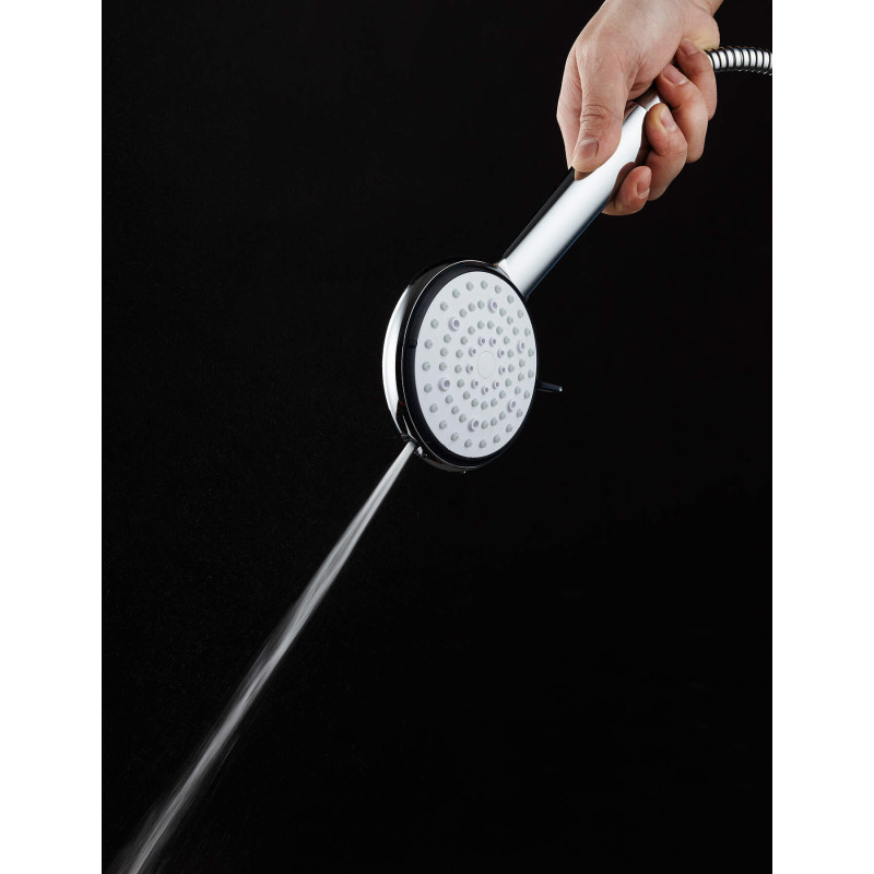 Prysznicowy Luksus: 6-Funkcyjna Głowica Chromowa z Systemem Anti-Calc