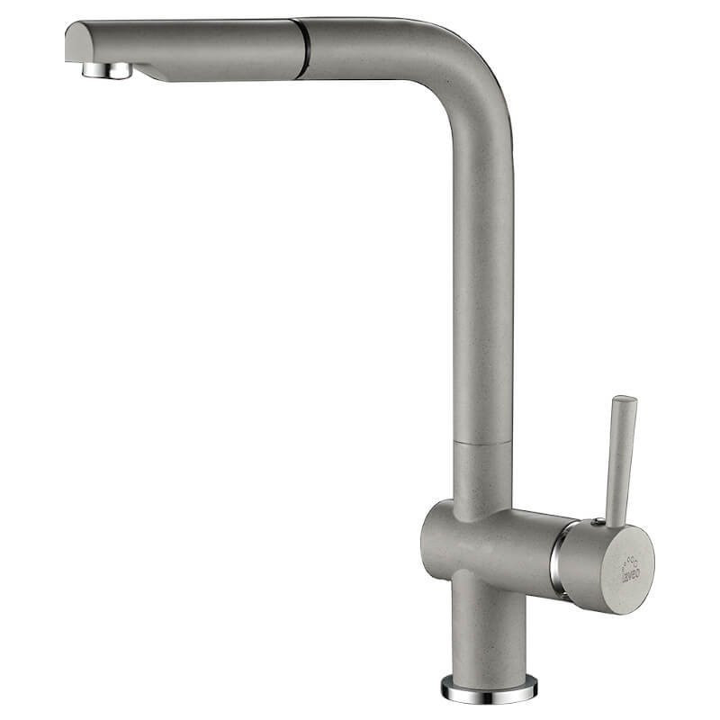 Nowoczesna Bateria LUNA Szara z Wyciąganą Wylewką - Styl i Funkcjonalność w Twojej Kuchni