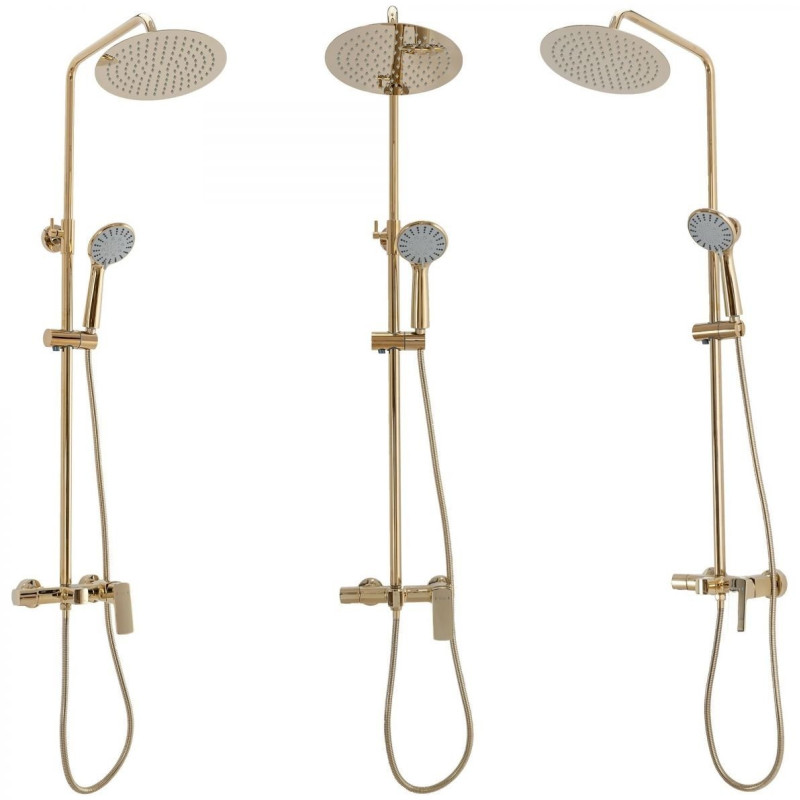 Luksusowy zestaw prysznicowy Roger Gold z elegancką wylewką - REA-P0692