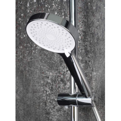 Okrągła Słuchawka Prysznicowa 3w1: Komfort i Styl w Chromie i Bieli