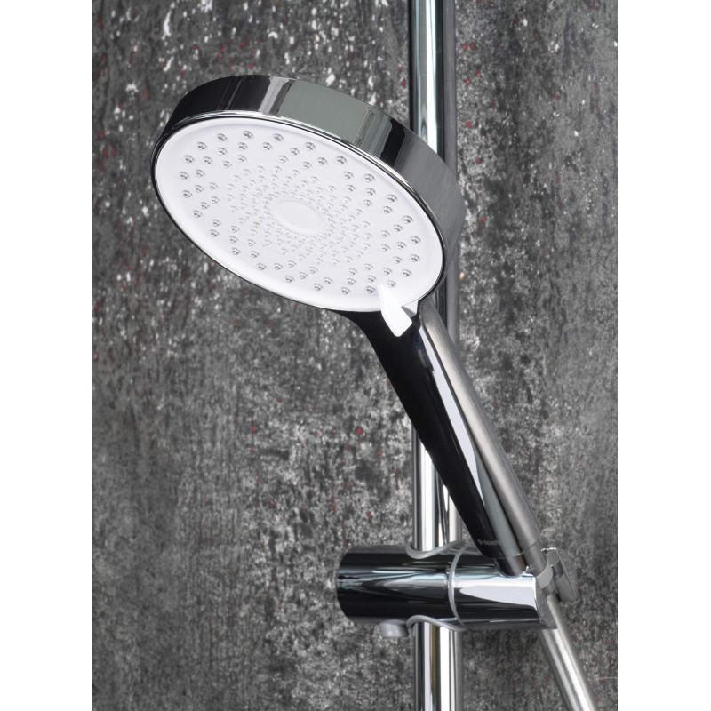 Okrągła Słuchawka Prysznicowa 3w1: Komfort i Styl w Chromie i Bieli