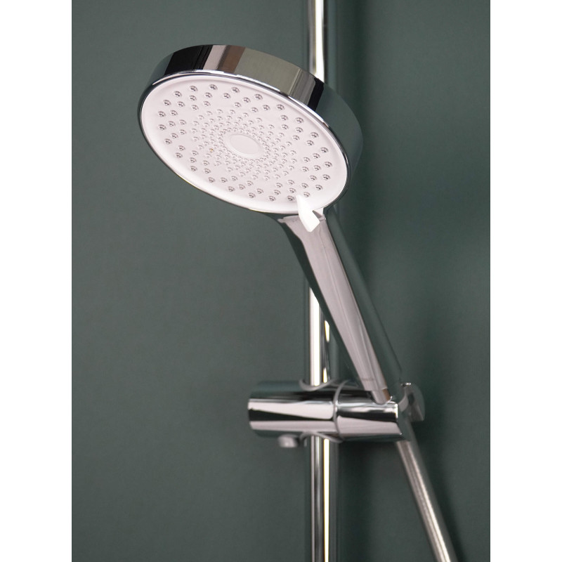 Okrągła Słuchawka Prysznicowa 3w1: Komfort i Styl w Chromie i Bieli