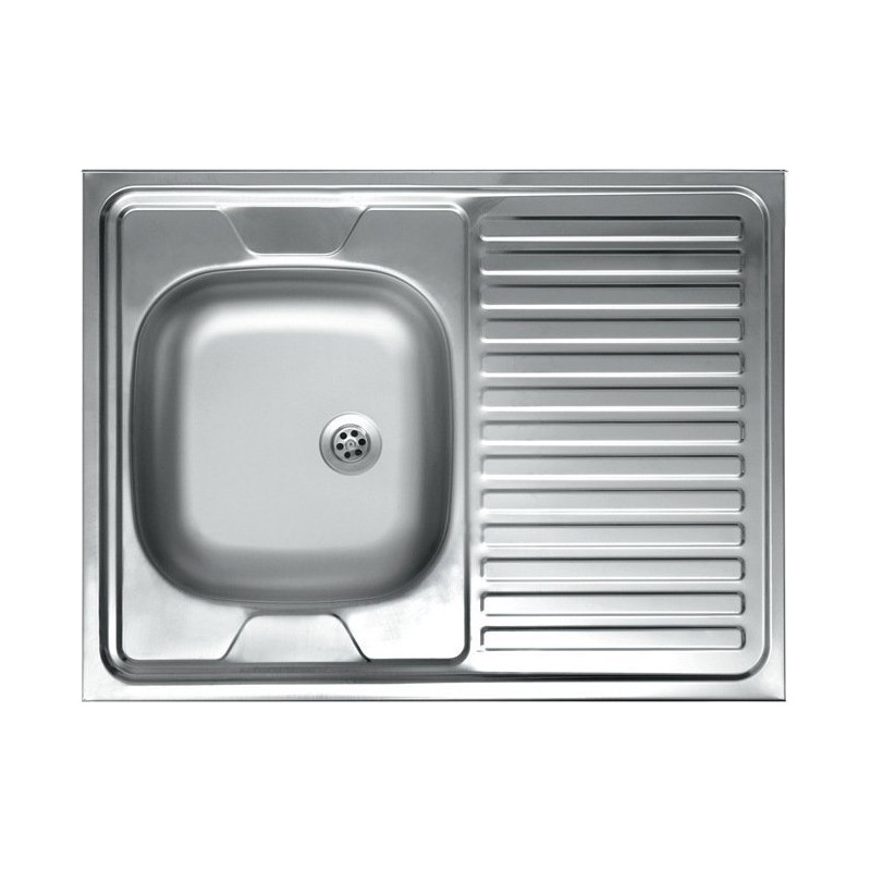 Elegancki Zlewozmywak Inox SK6 311T, Odwracalny z Syfonem, Głębokość 145 mm