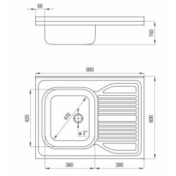 Tango One: Stylowy Zlewozmywak 1-Komorowy z Listwą Rięprzyścienną