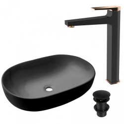 Teja Black: Stylowa umywalka z baterią Midnight dla nowoczesnych wnętrz