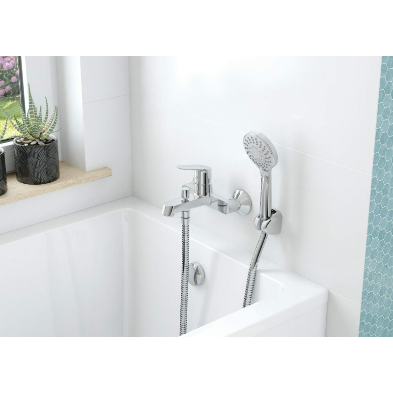 Prysznicowy Zestaw Premium 5-funkcyjny z elastycznym wężem inox 150cm - Anti-calc!