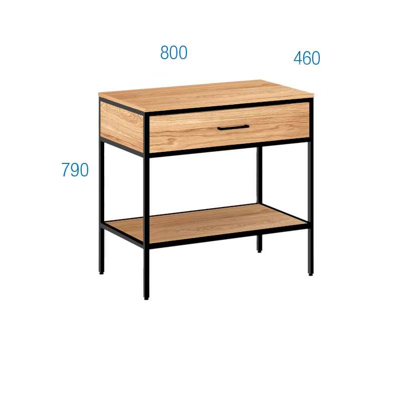 Elegancka Szafka MODUS 80cm z Blatem i Szufladą pod Umywalkę Nablatową