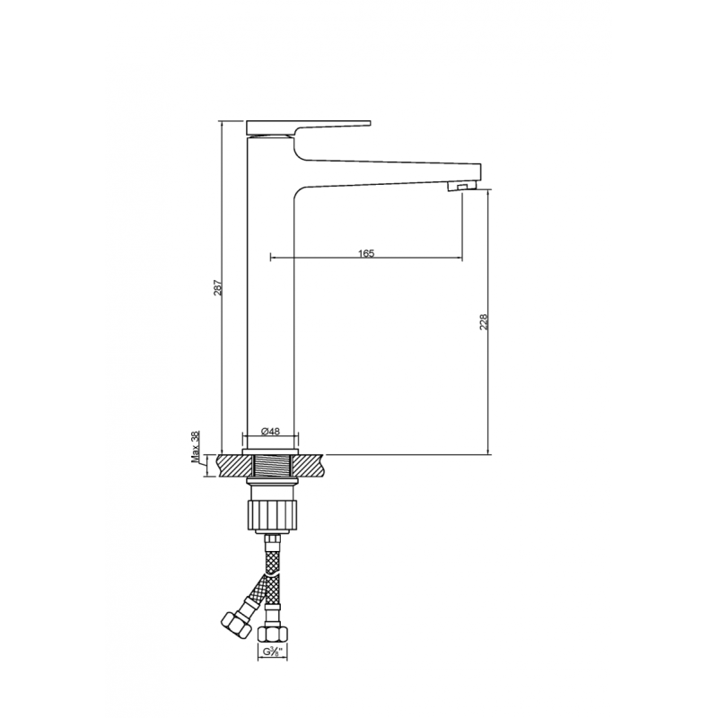Zestaw MIDNIGHT: Elegancka deszczownica z baterią i umywalką w czerni i złotej róży