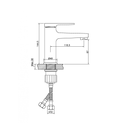 Elegancka Armatura MIDNIGHT Black/Gold Rose - Zestaw Wannowy i Umywalkowy