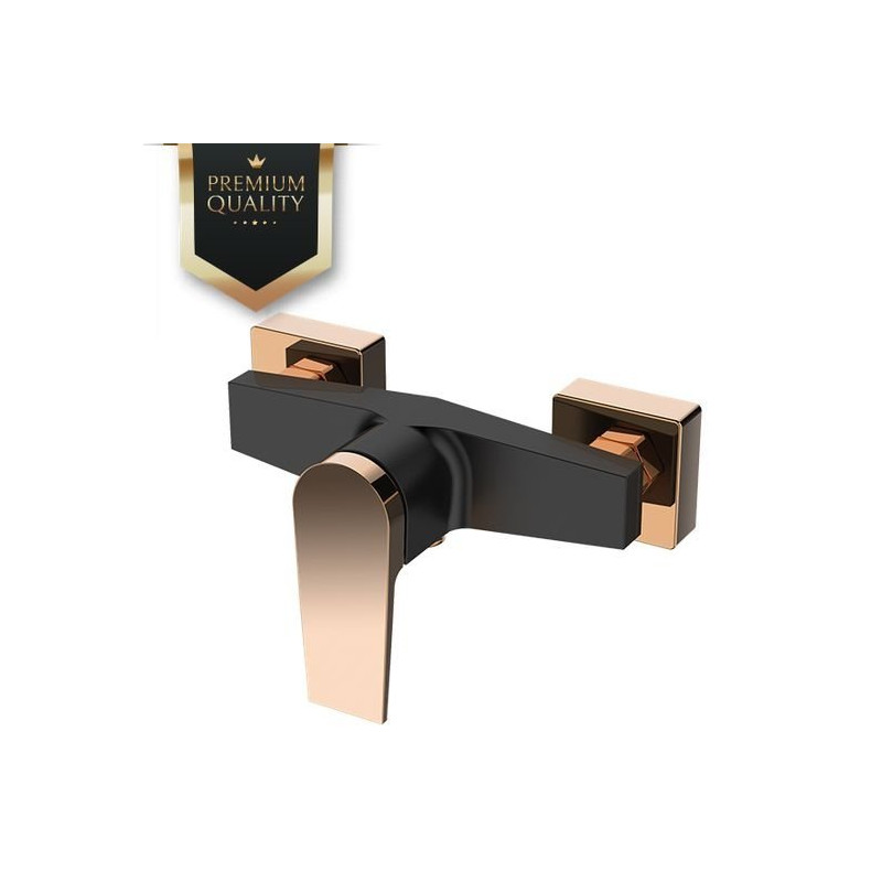 Zestaw Łazienkowy MIDNIGHT: Bateria, Umywalka i Bidet - Elegancja w Czerni i Złotej Róży