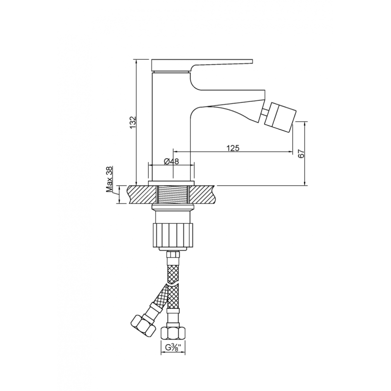 Zestaw Łazienkowy MIDNIGHT: Bateria, Umywalka i Bidet - Elegancja w Czerni i Złotej Róży