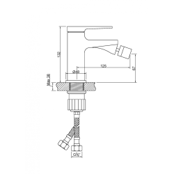 Zestaw baterii łazienkowych MIDNIGHT w czerni i różowym złocie z natryskiem