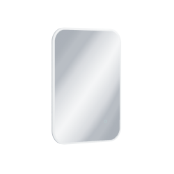 Lumiro lustro łazienkowe 80x60 cm prostokątne, oświetlenie LED mata grzewcza, rama akrylowa