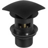 Kwadratowy Korek Click-Clack do Bidetu/Umywalki Nero z Przelewem 1 1/4''