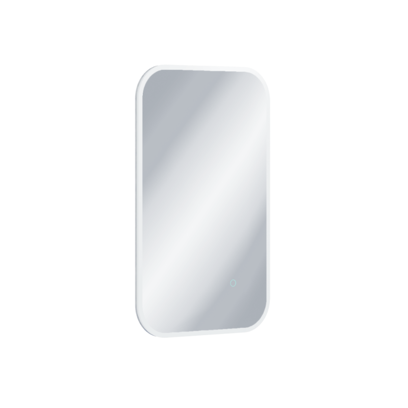 Lumiro lustro łazienkowe 80x50 cm prostokątne, oświetlenie LED mata grzewcza, rama akrylowa