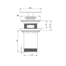 Korek Click-Clack Ceramiczny Biały do Umywalki i Bidetu - Styl i Funkcjonalność!