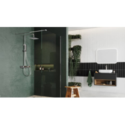 Lumiro lustro łazienkowe 80x50 cm prostokątne, oświetlenie LED mata grzewcza, rama akrylowa