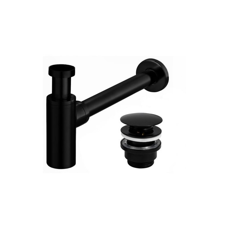 Klik-Klak Syfon Uniwersalny w Eleganckim Czarnym Wykończeniu - Model REA-A5215