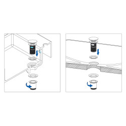 Korek Click-Clack Premium - Uniwersalny, Stal Szczotkowana, Bidet i Umywalka