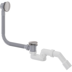 Wygodny Syfon Click-Clack do Wanny z Przelewem, Wykończenie Stal - Easy Clean!