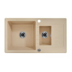 Funkcjonalny Zlewozmywak ZORBA 1,5-komorowy z ociekaczem – Styl i Praktyczność w Kuchni!