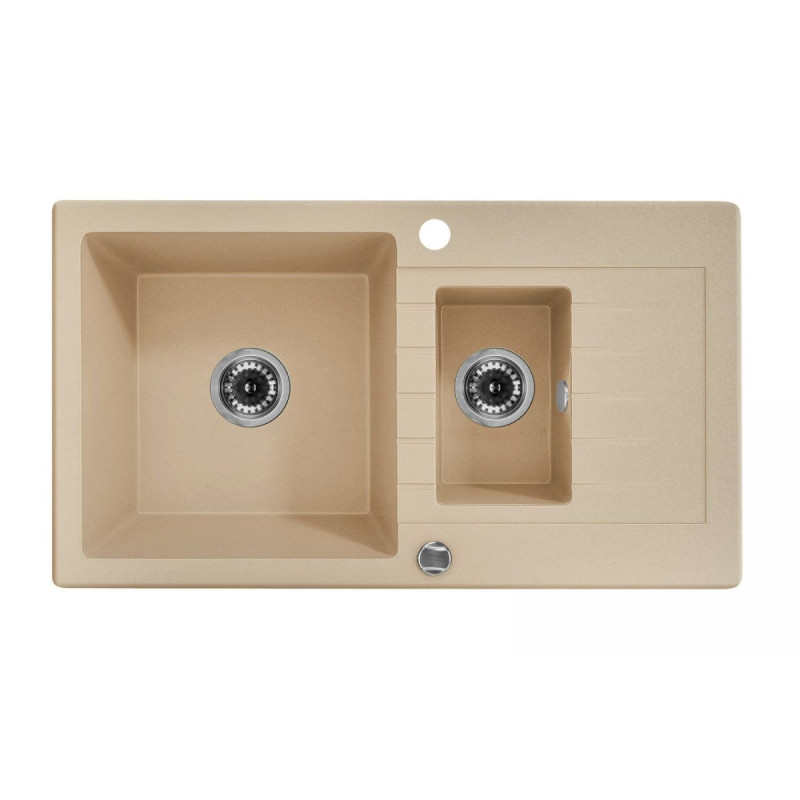 Funkcjonalny Zlewozmywak ZORBA 1,5-komorowy z ociekaczem – Styl i Praktyczność w Kuchni!