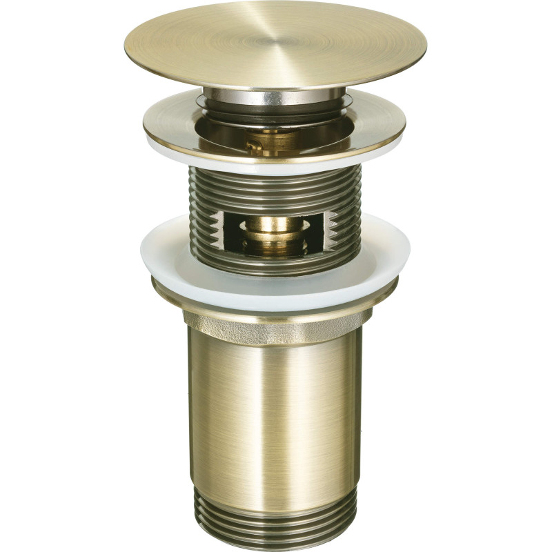 Uniwersalny Korek Click-Clack do Umywalek i Bidetów – Elegancki Mosiądz