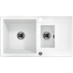 Nowoczesny zlewozmywak ZORBA 1,5-komory z funkcjonalnym ociekaczem