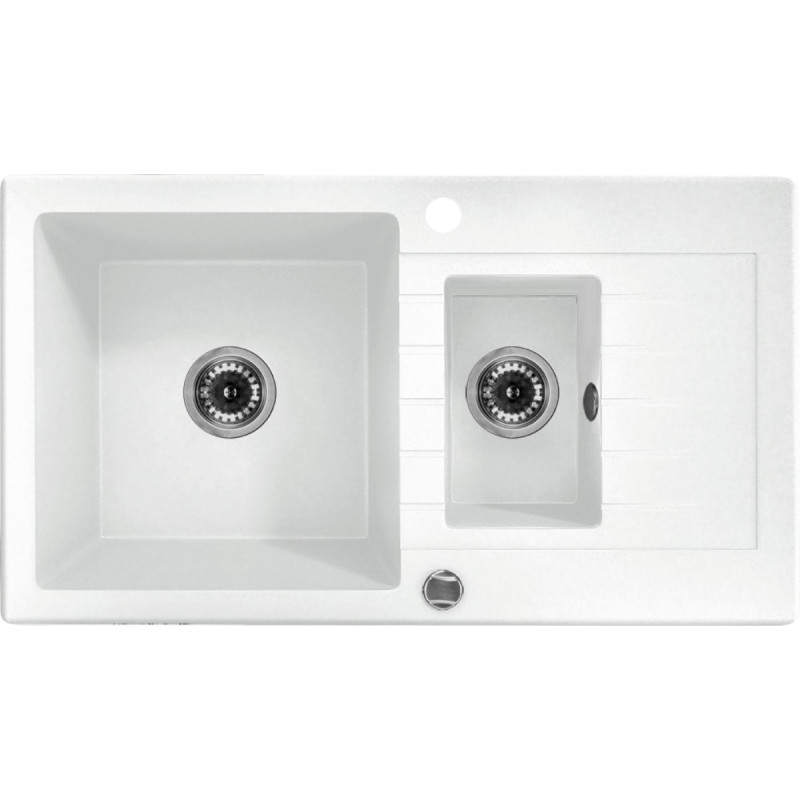 Nowoczesny zlewozmywak ZORBA 1,5-komory z funkcjonalnym ociekaczem