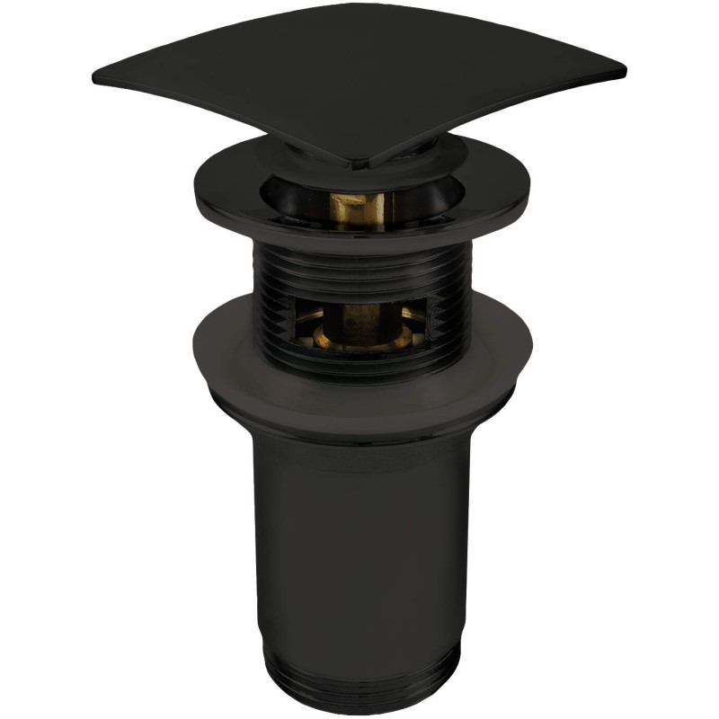 Elegancki Korek Click-Clack do Umywalki i Bidetu w Wykończeniu Nero - Uniwersalny Design