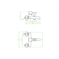 Bateria Czarne Złoto POLA - Stylowy Mieszacz Ścienny Jednouchwytowy z Serwisem Dojazdowym