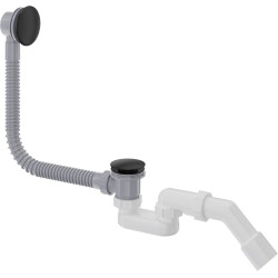 Elegancki Syfon Wannowy Click-Clack Nero 1 1/2'' z Przelewem - Komfort i Styl w Każdej Łazience